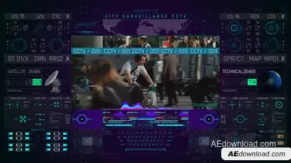 HUD PRO CCTV Elements template preview