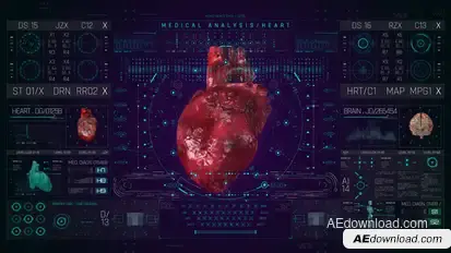 HUD PRO Medical Heart Elements template preview