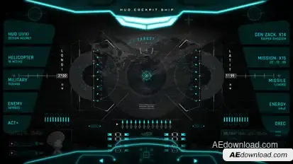 HUD PRO Military Cockpit 2 Elements template preview