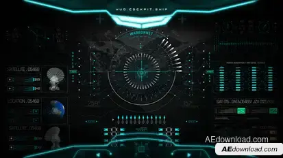 HUD PRO Military Cockpit 3 Elements template preview