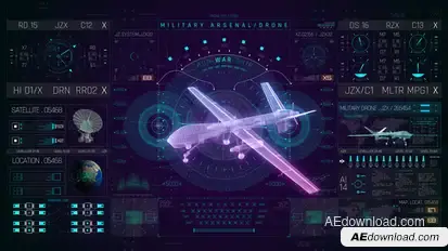 HUD PRO Military Drone Elements template preview