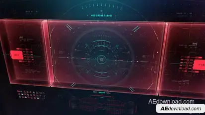 HUD Screen Interface 3D 3 Elements template preview