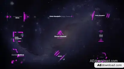 HUD Space X Lower Thirds Titles template preview