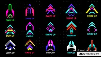 HUD Swipe Ups Elements template preview
