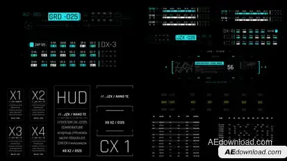 HUD Text Elements Elements template preview