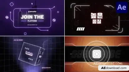 Hud Typography for After Effects Titles template preview