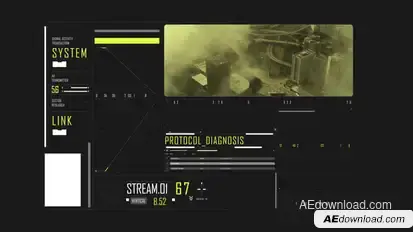 HUD Typography Recording Infographics template preview