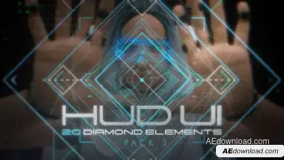 Hud UI Diamond Elements - Pack 3 Elements template preview
