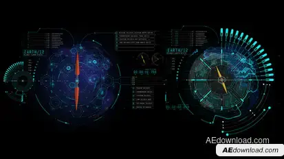 HUD UI Earth 1 Elements template preview