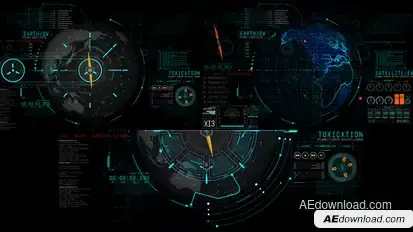 HUD UI Earth 2 Elements template preview