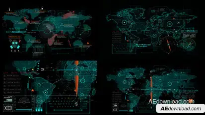 HUD UI Earth 3 Elements template preview