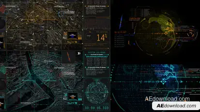 HUD UI Earth 5 Elements template preview