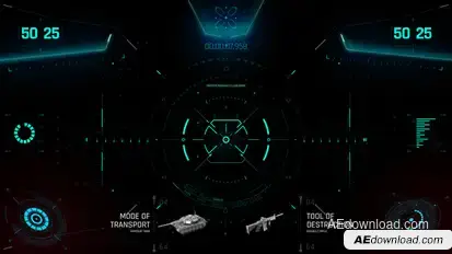 HUD UI Game Controller Screen 2 Elements template preview