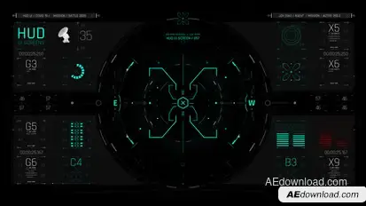 HUD UI Game Interface 03 Elements template preview
