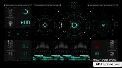 HUD UI Game Interface 04 Elements template preview
