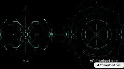 HUD UI Game Target 1 Elements template preview