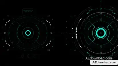 HUD UI Game Target 2 Elements template preview