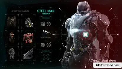 HUD UI Game Warrior Screen 05 Logo Stings template preview