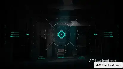 HUD UI Game Warrior Target Screen 3 Elements template preview