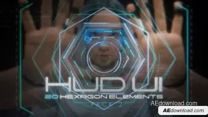 Hud UI Hexagon Elements - Pack 2 Elements template preview