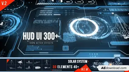 HUD UI Pack 300+ Elements template preview
