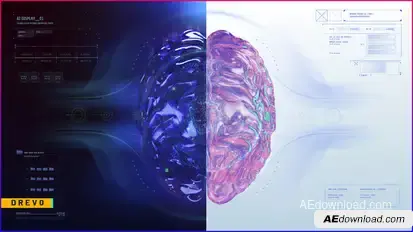 HUD UI SCREEN 1/ AI Display/ Brain/ Core/ Hitech/ Blockchain/ Processor/ Data Analysis/ Infographics Infographics template preview