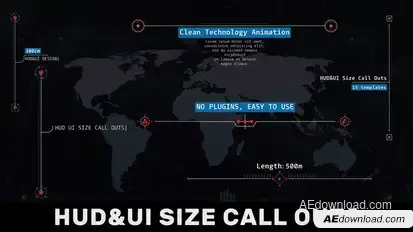 HUD UI Size Call Outs Titles template preview