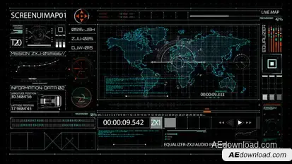 HUD700 Screen MAP1 Elements template preview