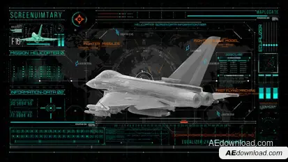 HUD700 Screen Military JET Elements template preview