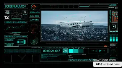 HUD700 Screen UI 3 Elements template preview