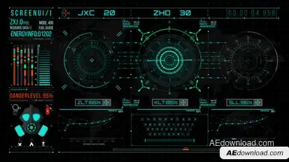 HUD700 UI Screen Gadget Elements template preview