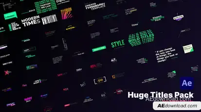 Huge Title Pack Titles template preview