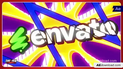 Hyper Comic Logo Reveal Logo Stings template preview