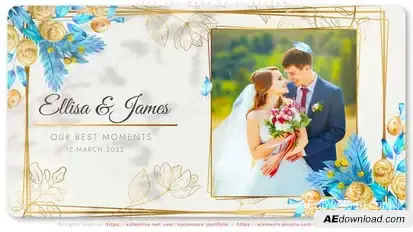 I Love You Wedding Slideshow Video Displays template preview