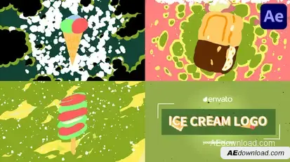 Ice Cream Morphing Logo Opener for After Effects Logo Stings template preview