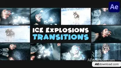 Ice Explosions Transitions | After Effects Elements template preview
