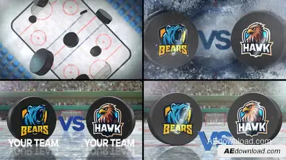 Ice Hockey VS Logo Stings template preview