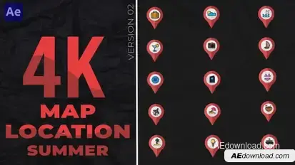 Icon Location summer Pack V.02 Elements template preview