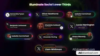 Illuminate Social Lower Thirds Titles template preview
