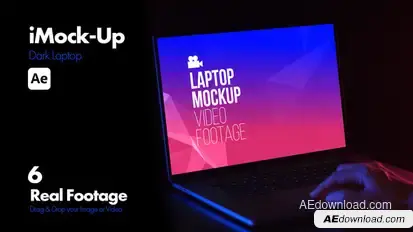 iMock-Up Dark Laptop Product Promo template preview