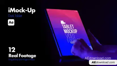 iMock-Up Dark Tablet Product Promo template preview