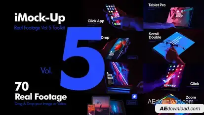iMock-Up Real Footage Vol 5 Toolkit Product Promo template preview