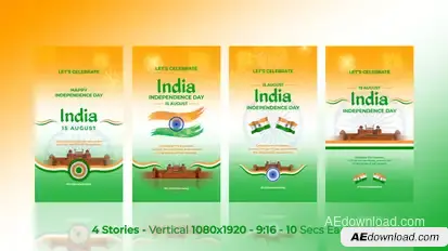 India Independence Day Celebration Stories Openers template preview