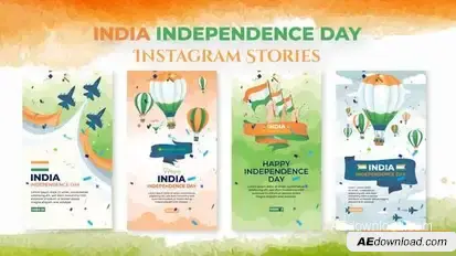 Videohive India Independence Day Instagram Stories Openers template preview
