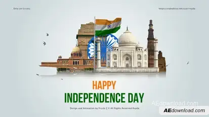 India Landmarks Opener | Independence Day Logo Stings template preview