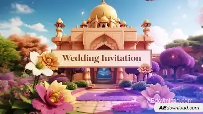 Videohive Indian 3D Character Design Wedding Invitation Slideshow Video Displays template preview
