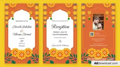 Indian Creative Wedding Invitation Openers template preview