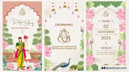 Videohive Indian wedding invitation 55054700 Openers template preview