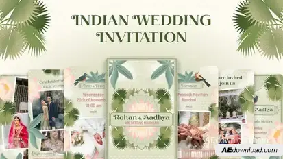 Indian Wedding Invitation Video Displays template preview