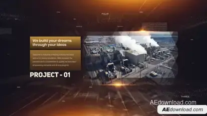 Industrial Manufacturing Slideshow Video Displays template preview